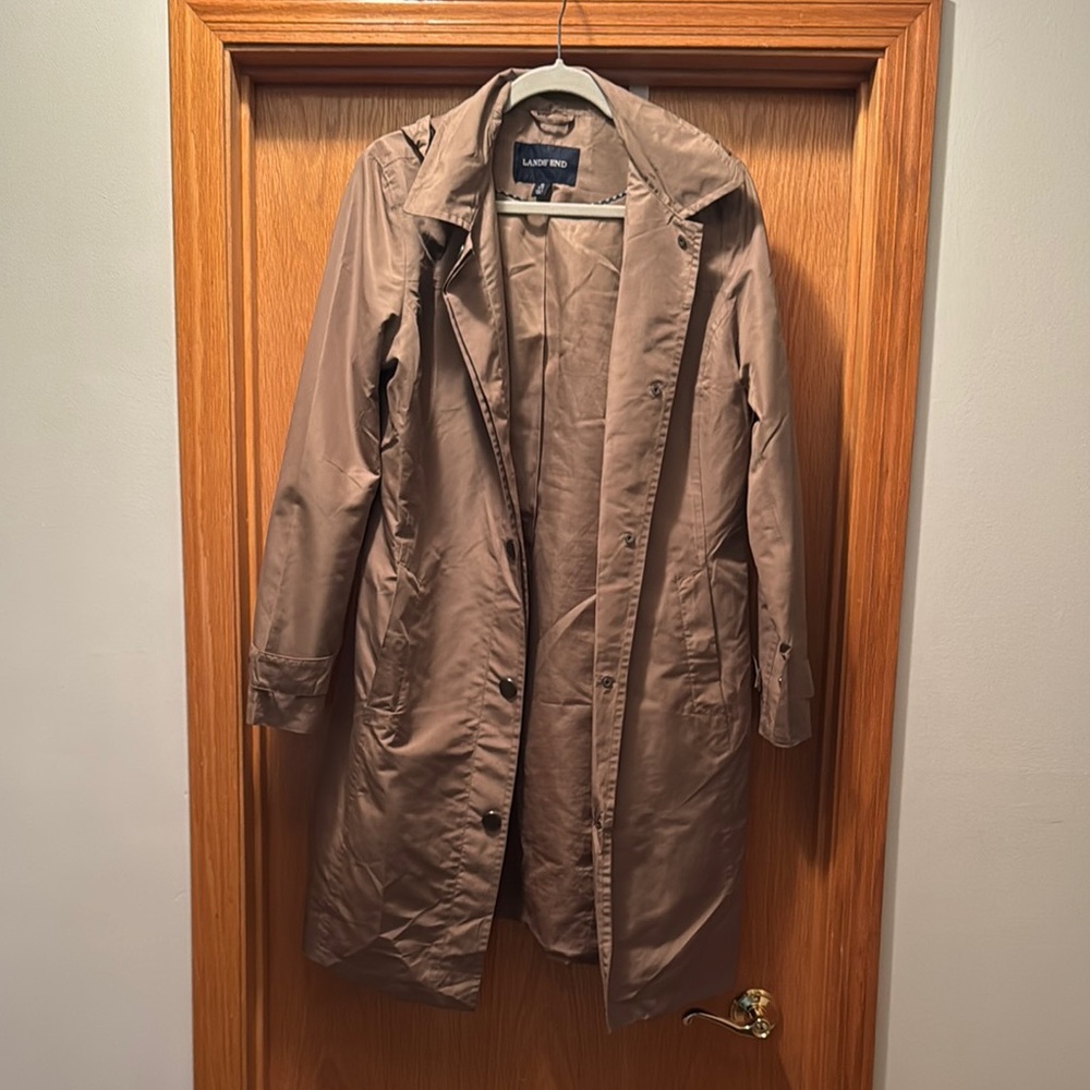 Lands' End Tan Trench Coat